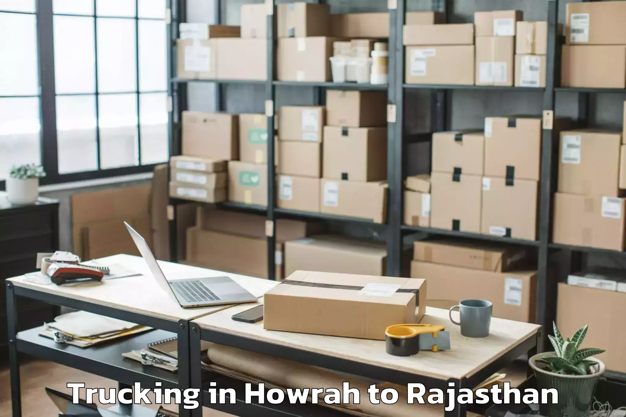 Affordable Howrah to Central University Of Rajastha Trucking